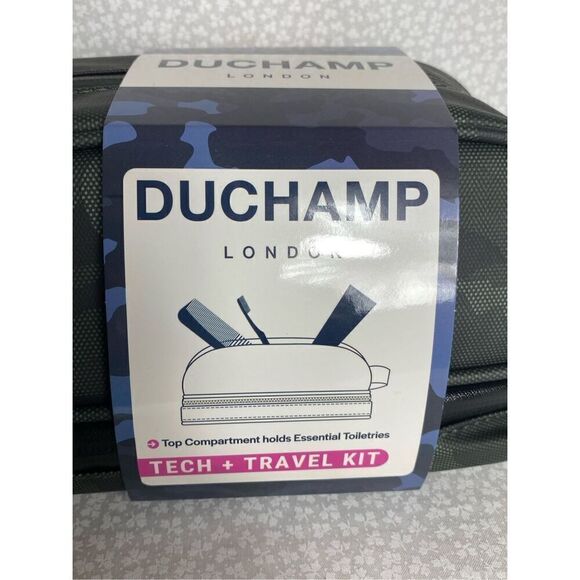 DUCHAMP Mens Toiletry & Tech Bag Travel Kit - Picture 9 of 14